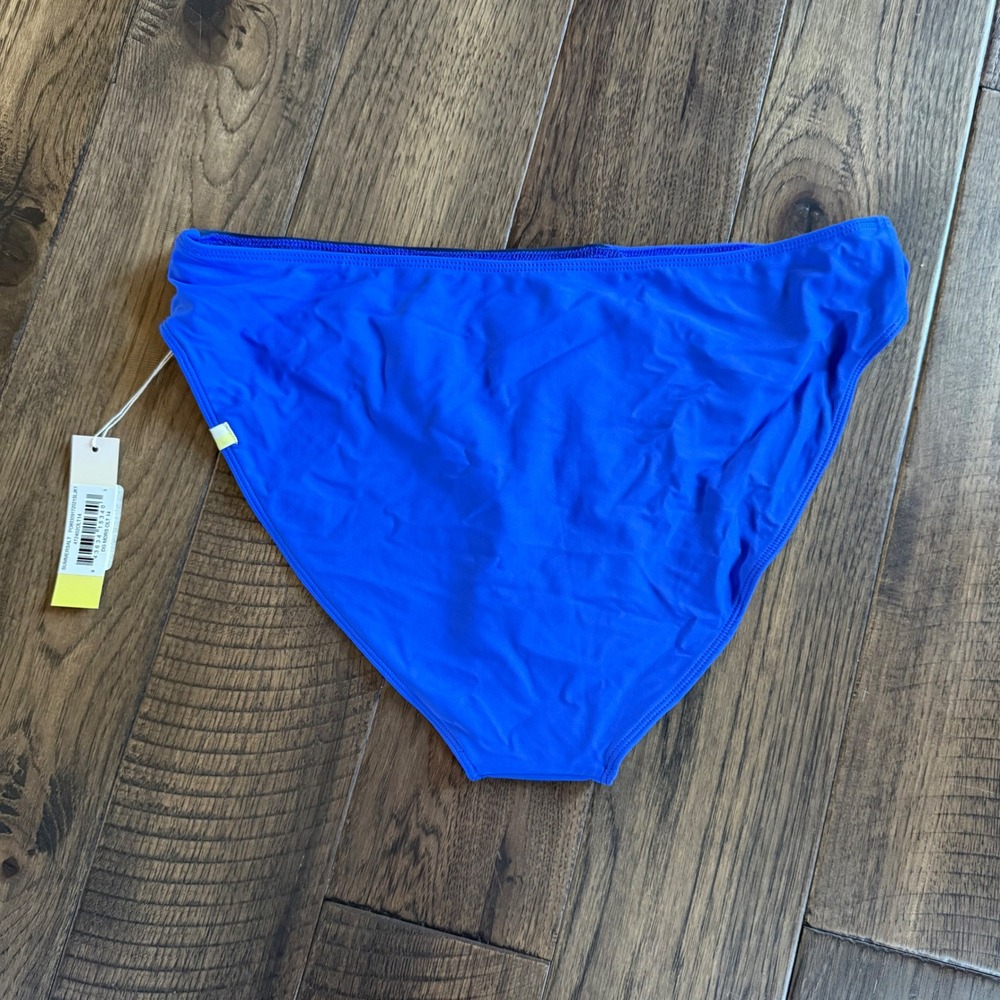 Summersalt High Leg Mid Rise Bikini Bottom Blue Navy Colorblock Size 14 NWT - Picture 3 of 3